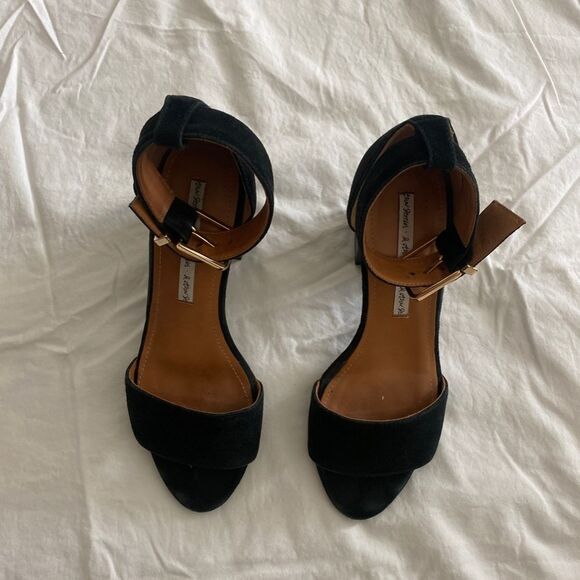 Black Heeled Sandal w/ Gold Buckle from & other stories - Picture 3 of 4
